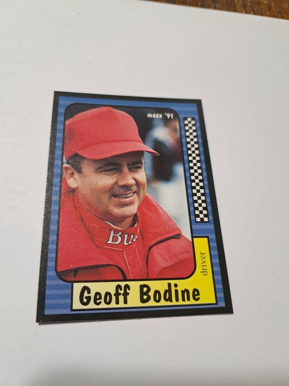 Vintage 1991 Maxx Geoff Bodine #11 Race Car Nascar Trading Card